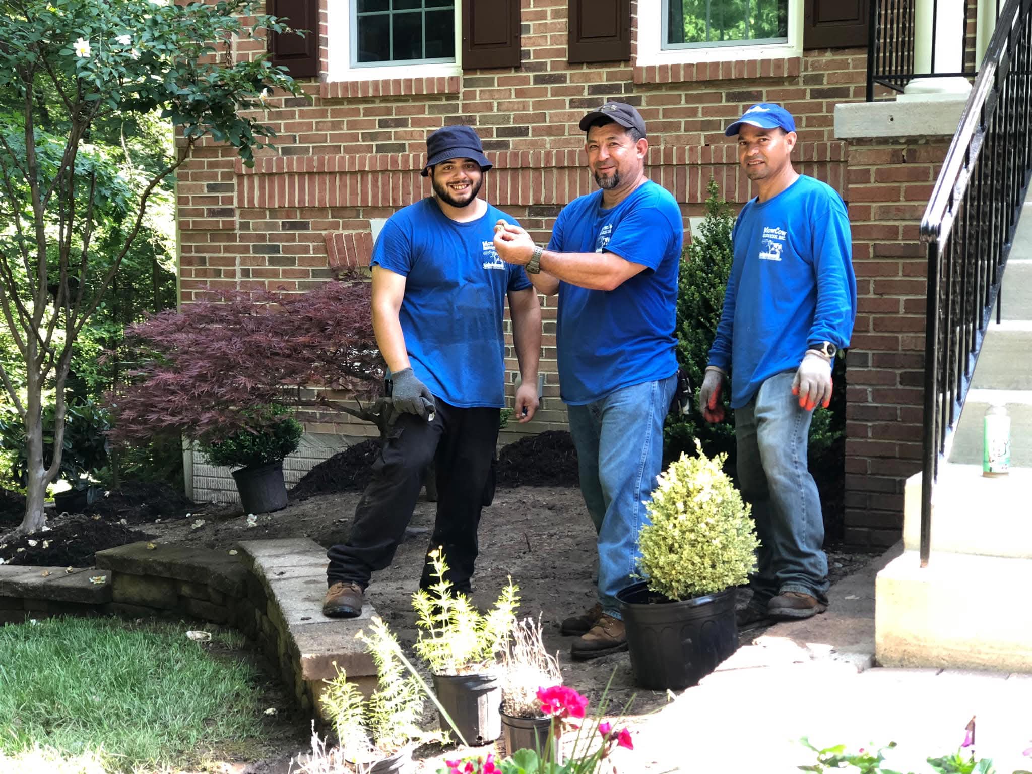 Mansfield Landscaping crew at work
